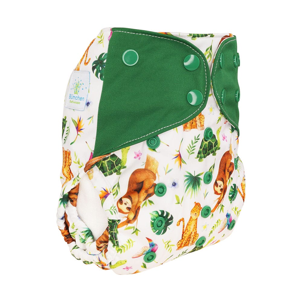 Blümchen Überhose One Size mit Druckknöpfen