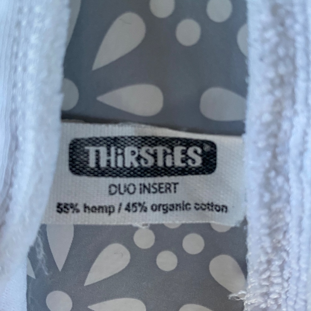 2 Natural Duo-Einlagen aus Hanf und Bio-Baumwolle von Thirsties für Stoffwindeln