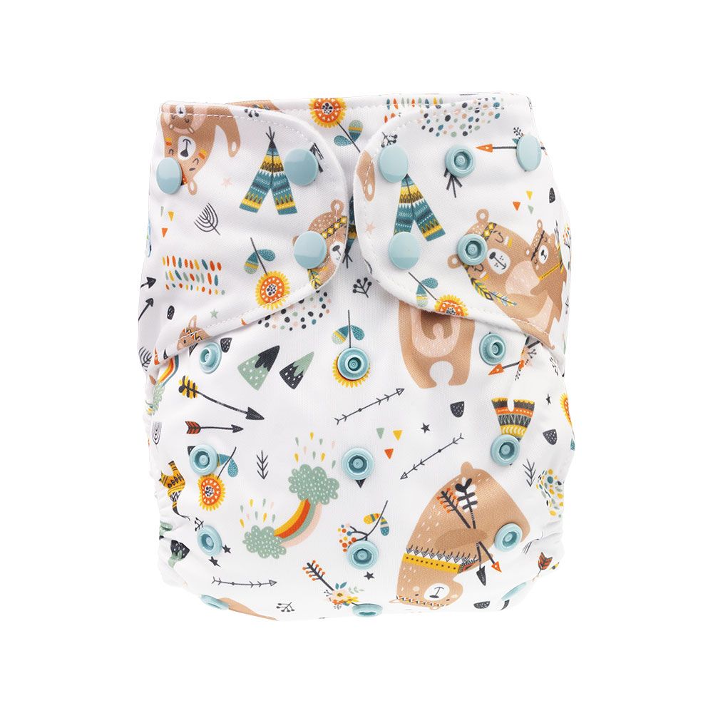 Blümchen Taschenwindel Hüllen One Size (Druckknöpfe) ohne Saugeinlage
