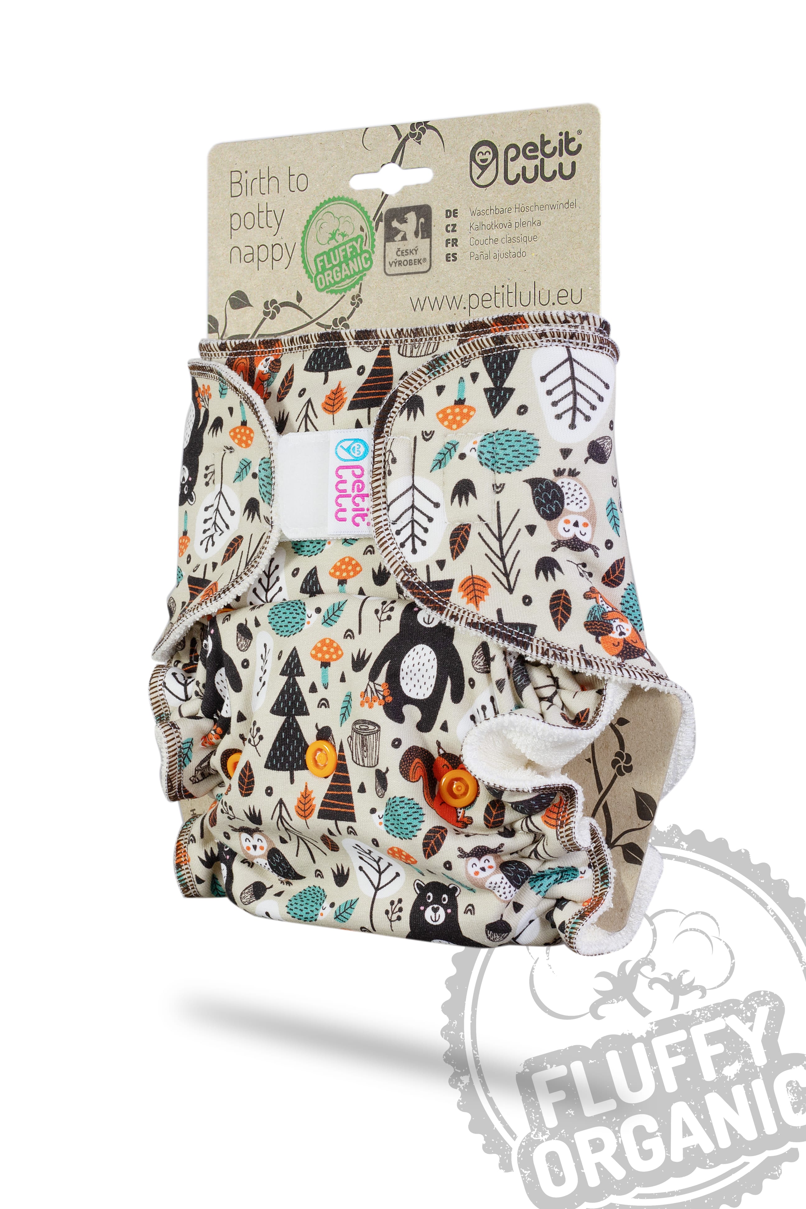 Petit Lulu Höschenwindel Fluffy Organic One Size mit Klettverschluss