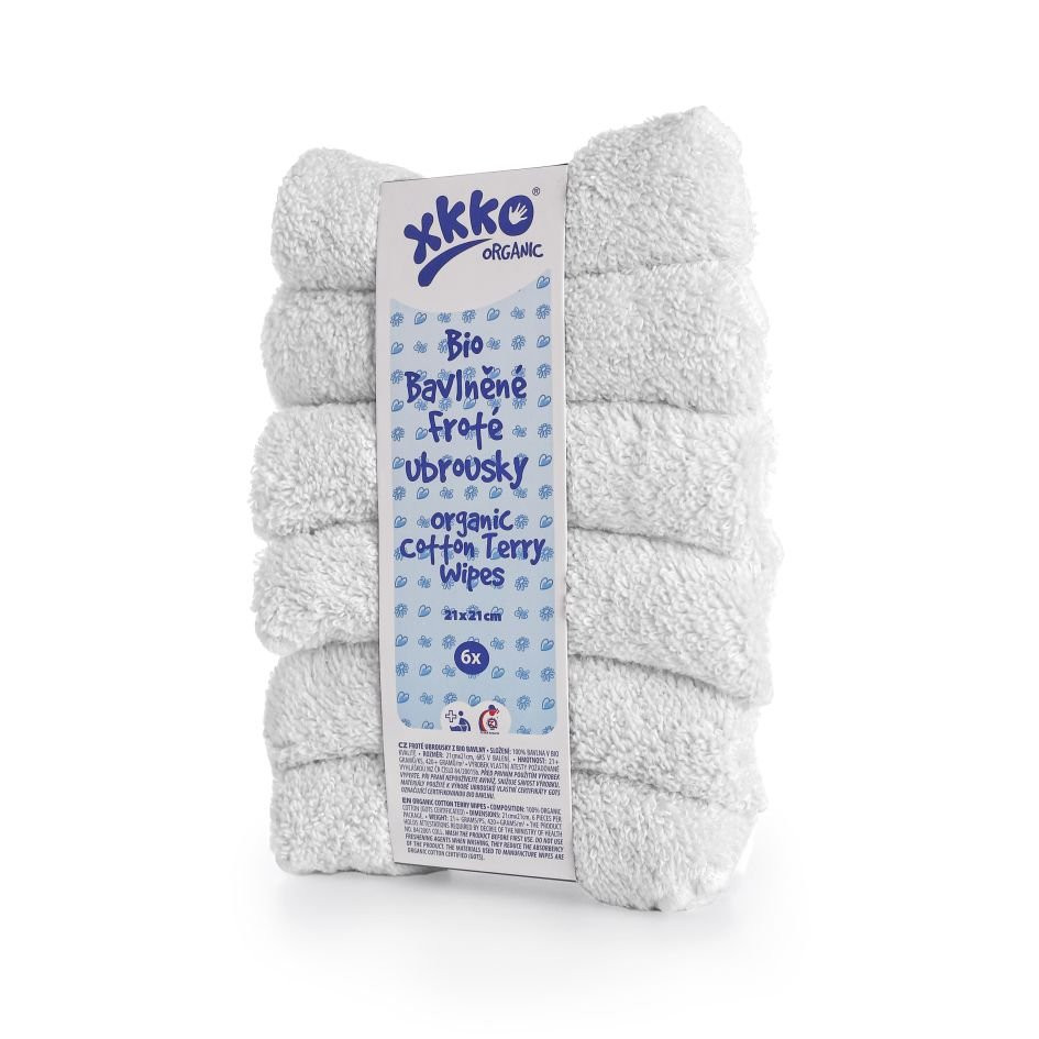 XKKO Waschlappen 100% Bio-Baumwollfrottee 6 Stück