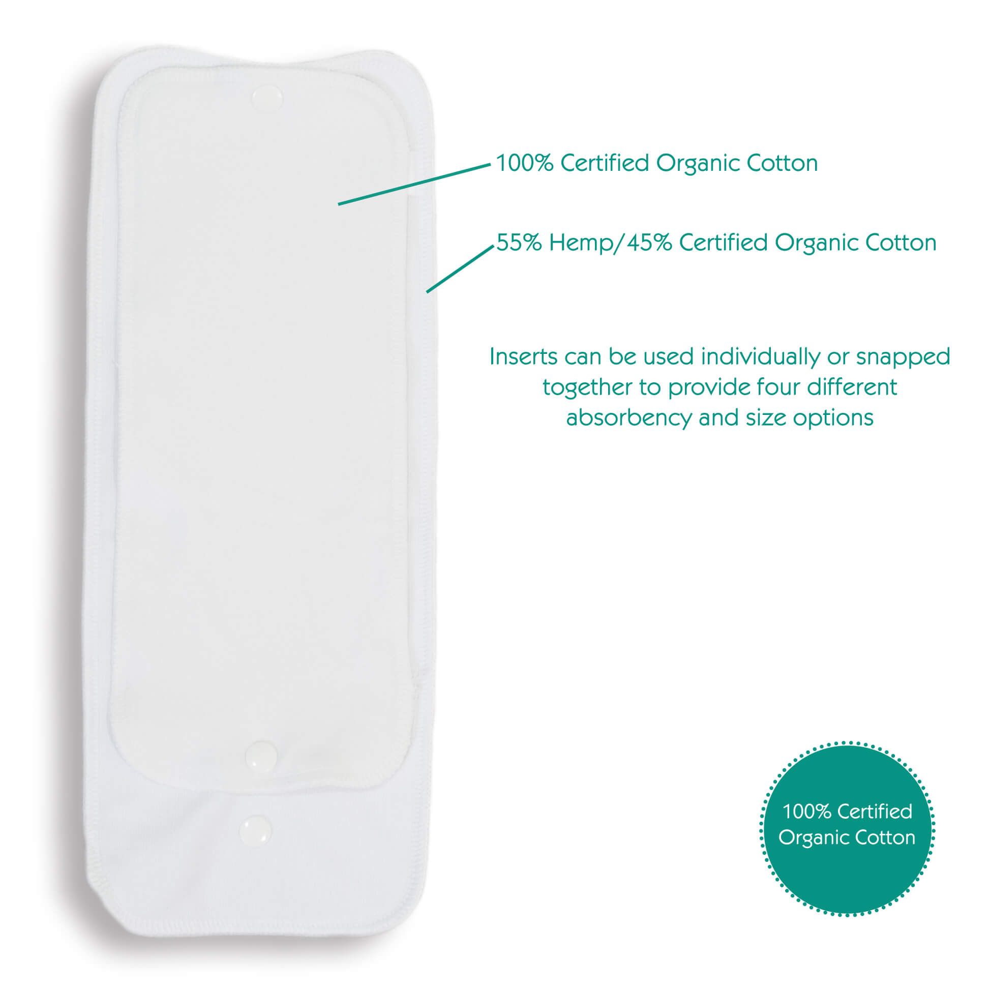 Thirsties Natural Pocketwindel One Size mit Druckknöpfen