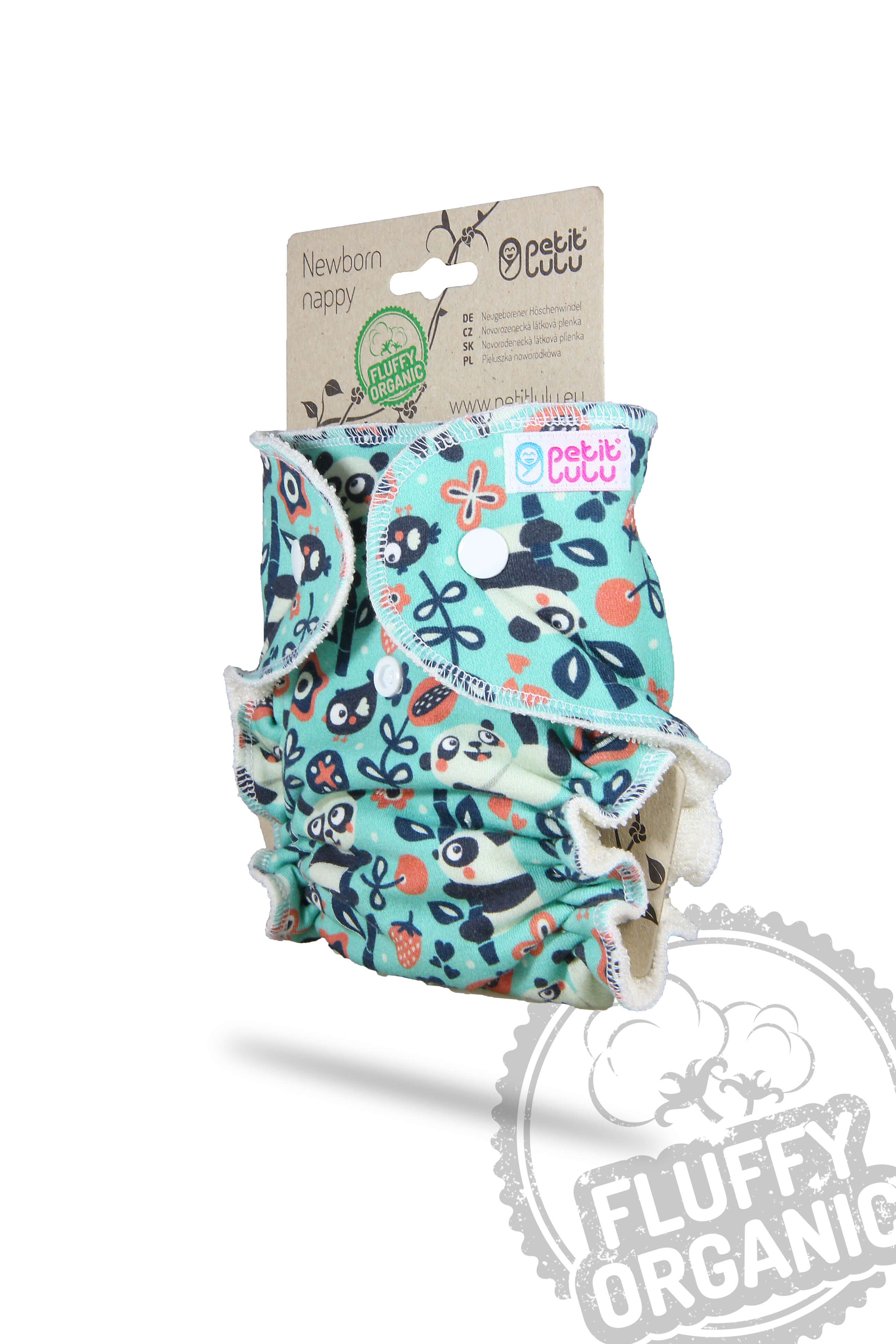 Petit Lulu Höschenwindel Newborn Fluffy Organic mit Druckknöpfen