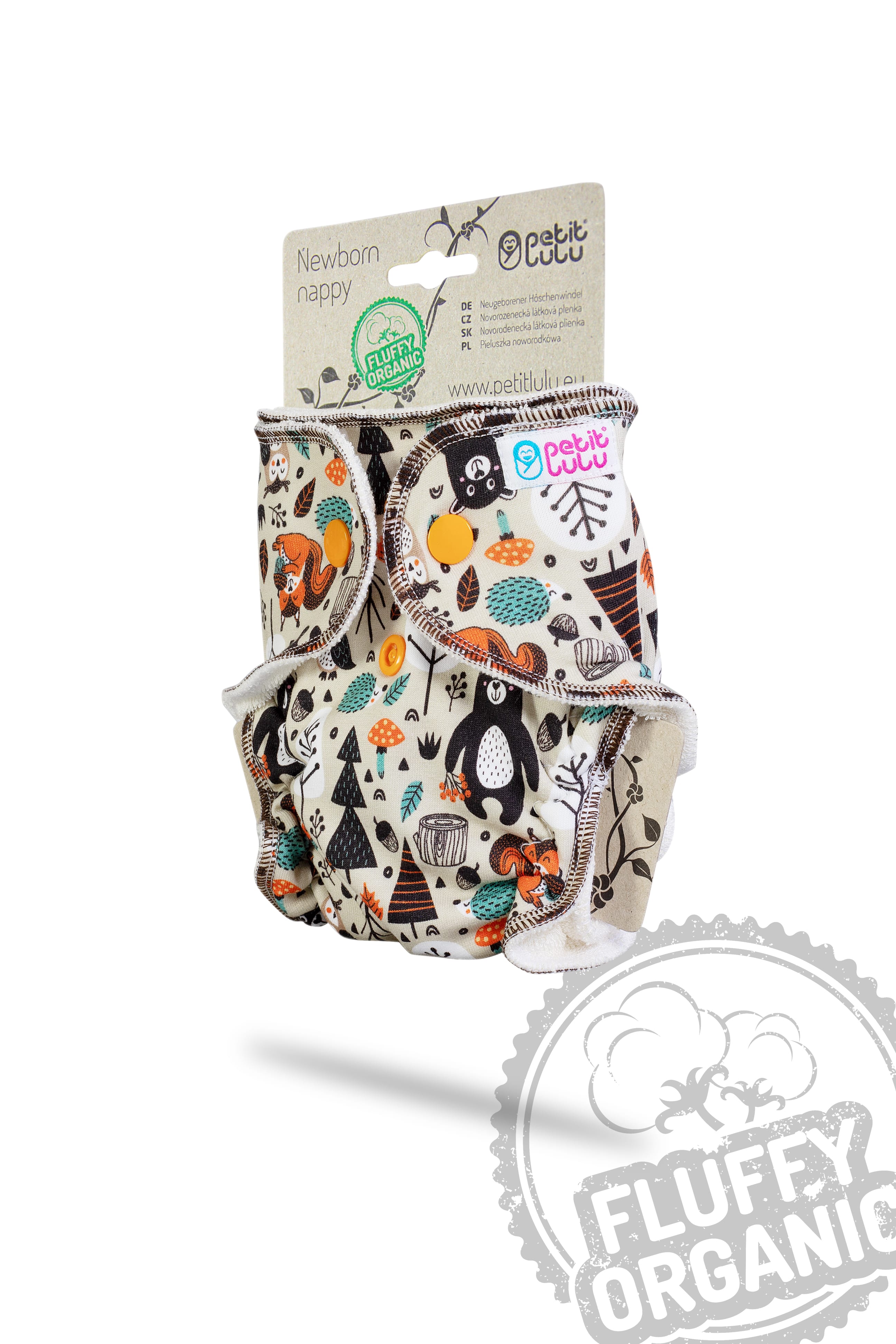 Petit Lulu Höschenwindel Newborn Fluffy Organic mit Druckknöpfen