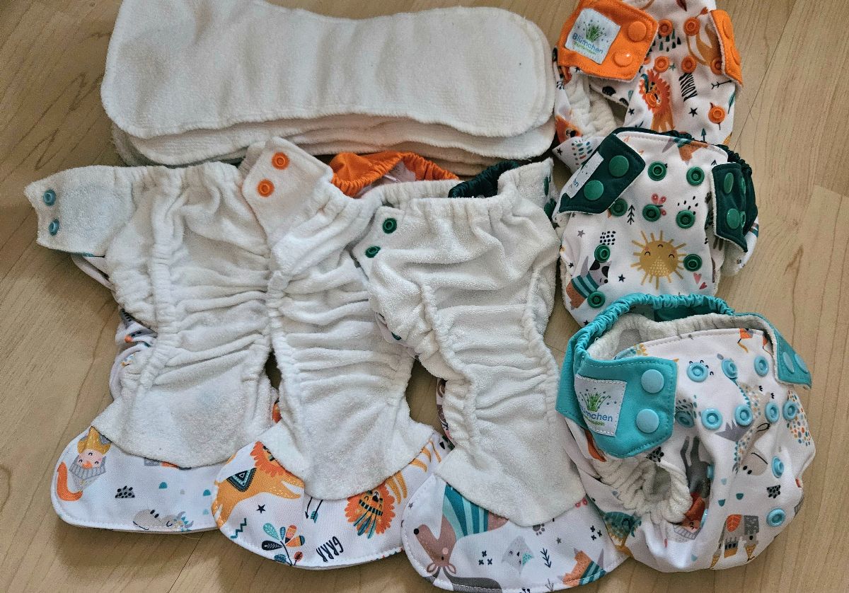 Blümchen All-in-one Newborn Stoffwindel Prefold, wie neu