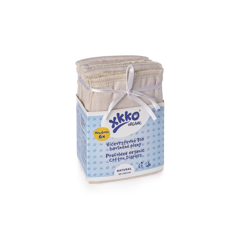 XKKO Prefolds Bio-Baumwolle 6 Stück