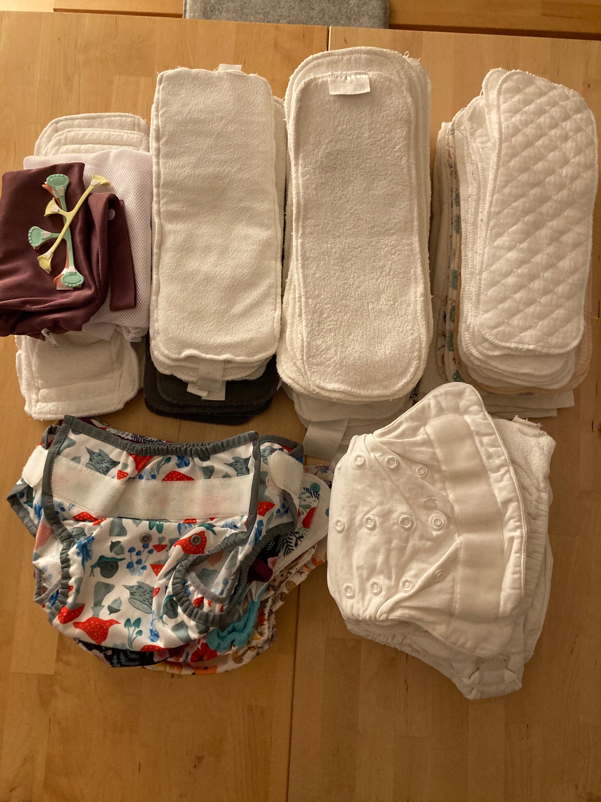 Stoffwindelpaket PUL Überhosen Blümchen Thirsties Blueberry Capri