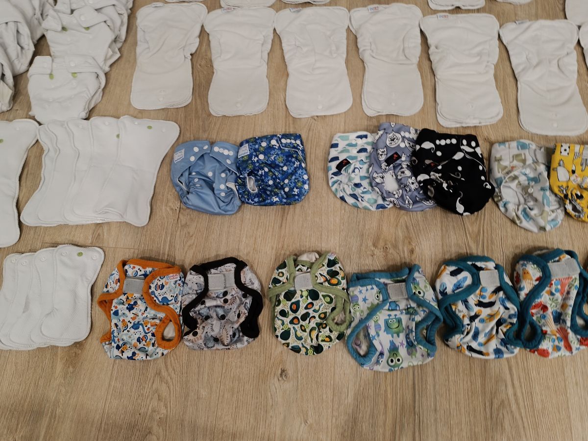 Stoffwindelset xxl Petit lulu Mommy Mouse Pul Höschenwindeln Fleece Wetbags