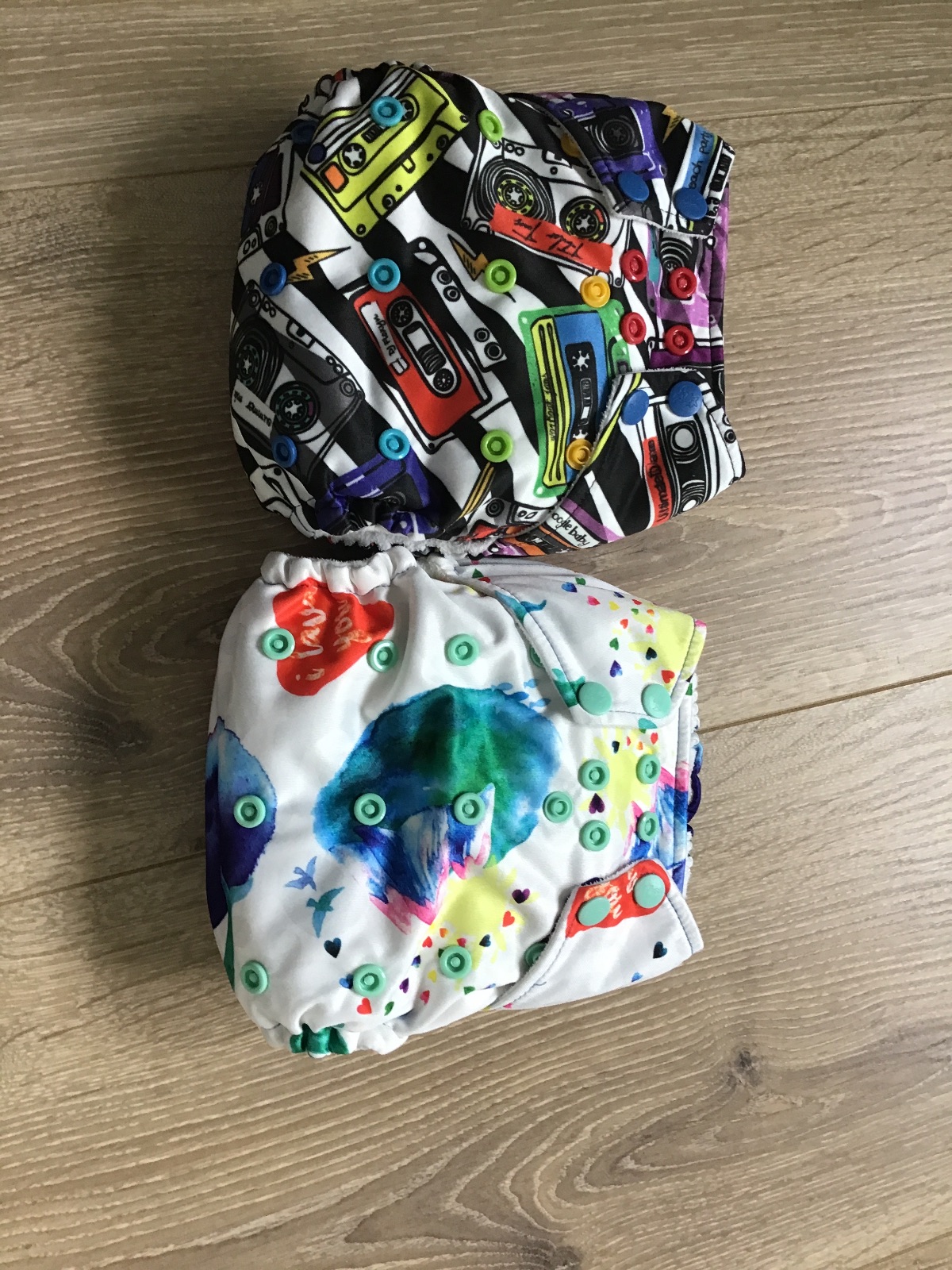 Zwei Rumparooz onesize Pocketwindeln