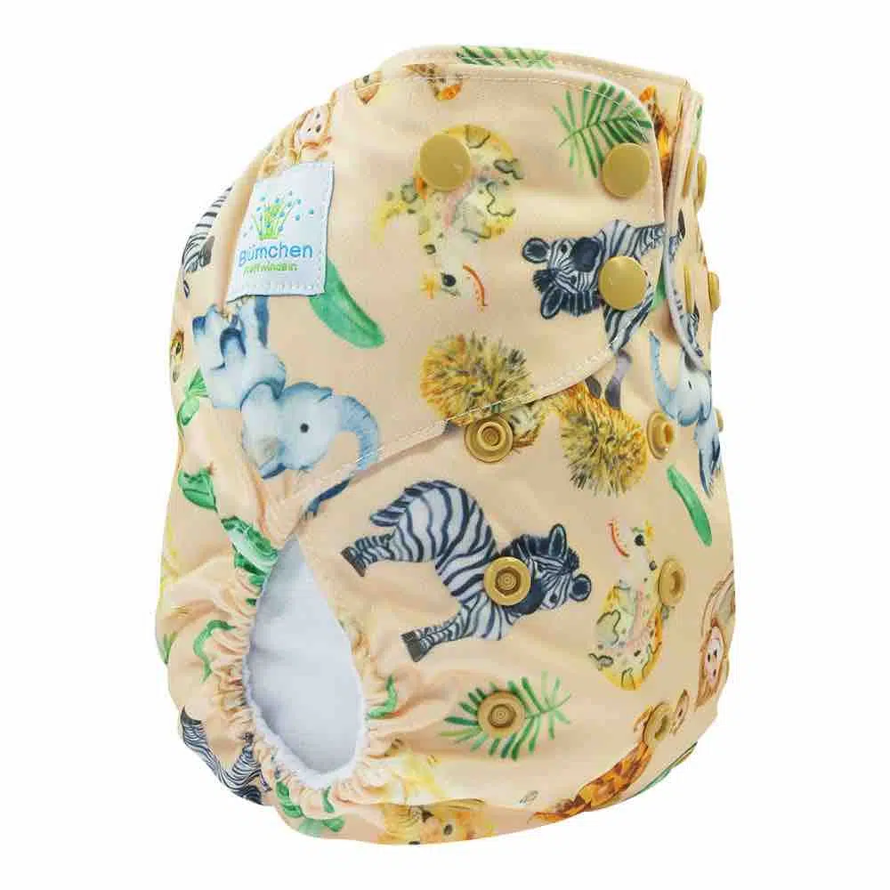 Blümchen Taschenwindel Hüllen One Size (Druckknöpfe) ohne Saugeinlage