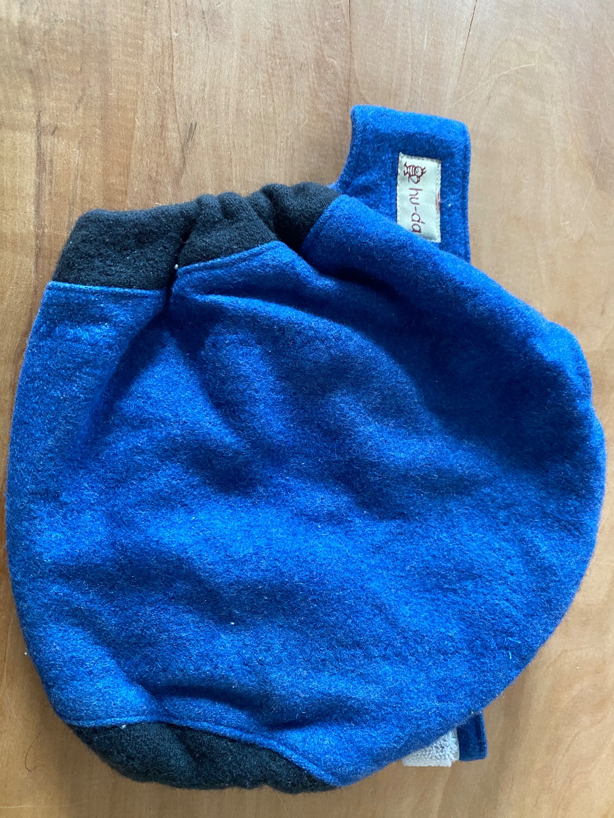 HUDA Wollklett Überhose L blau