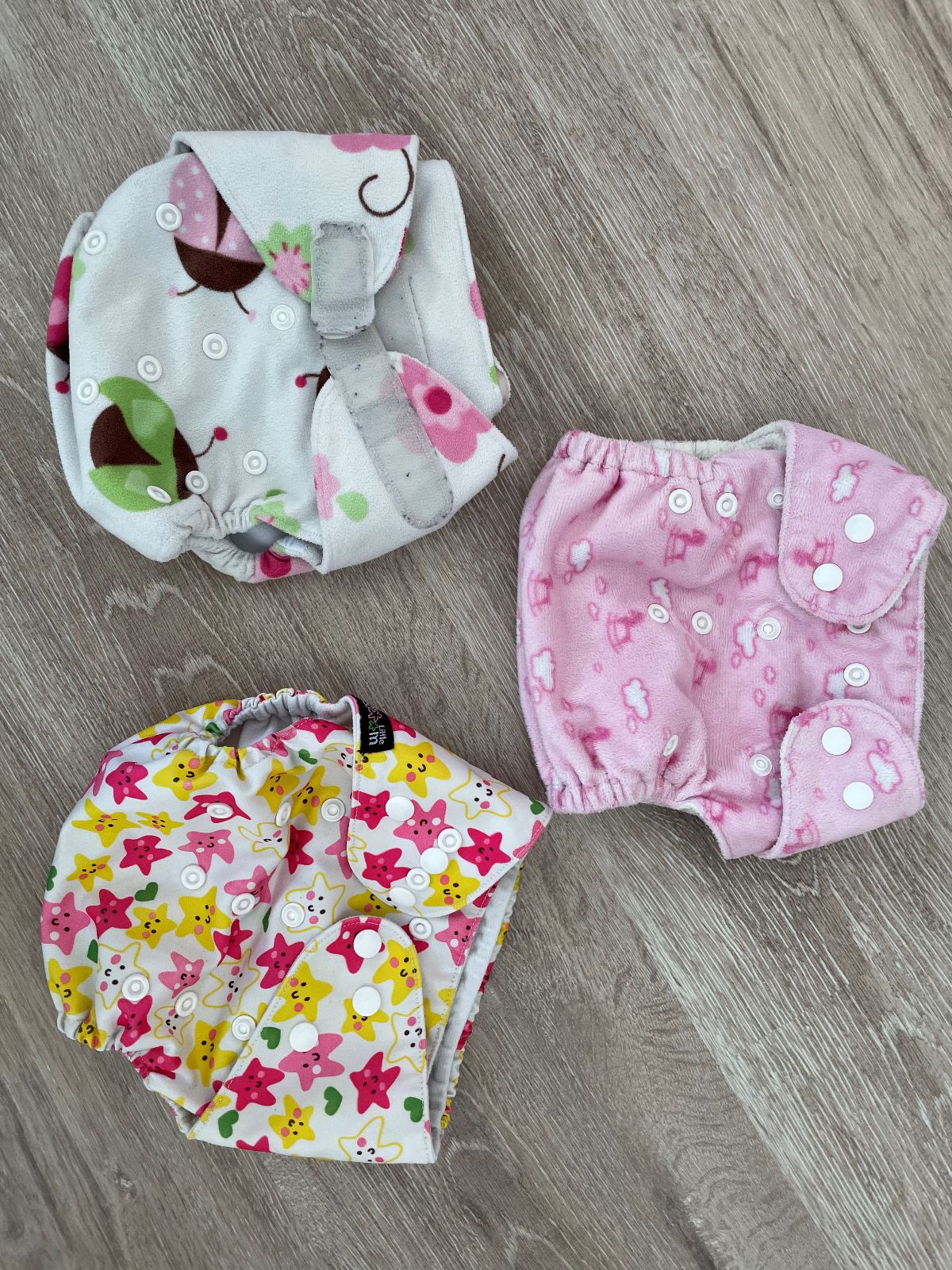Pocketwindeln 1x Blümchen, 1x Little Bloom, 1x noname