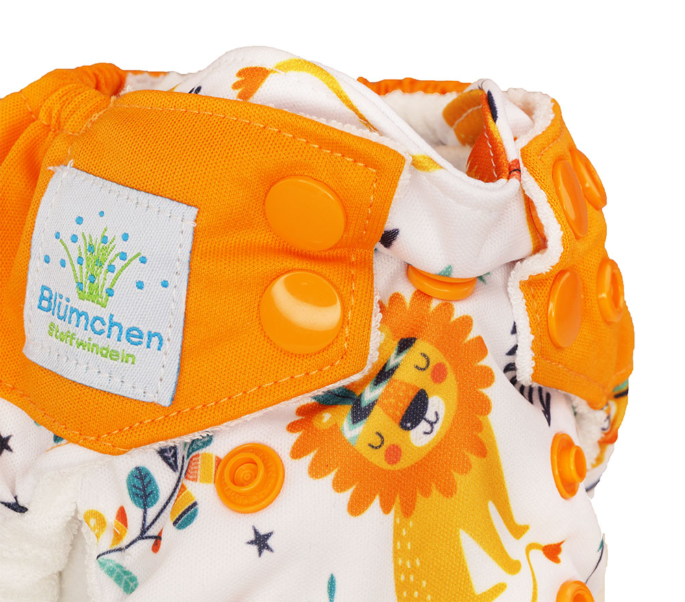 Blümchen All-in-Taschenwindel Newborn mit Druckknöpfen