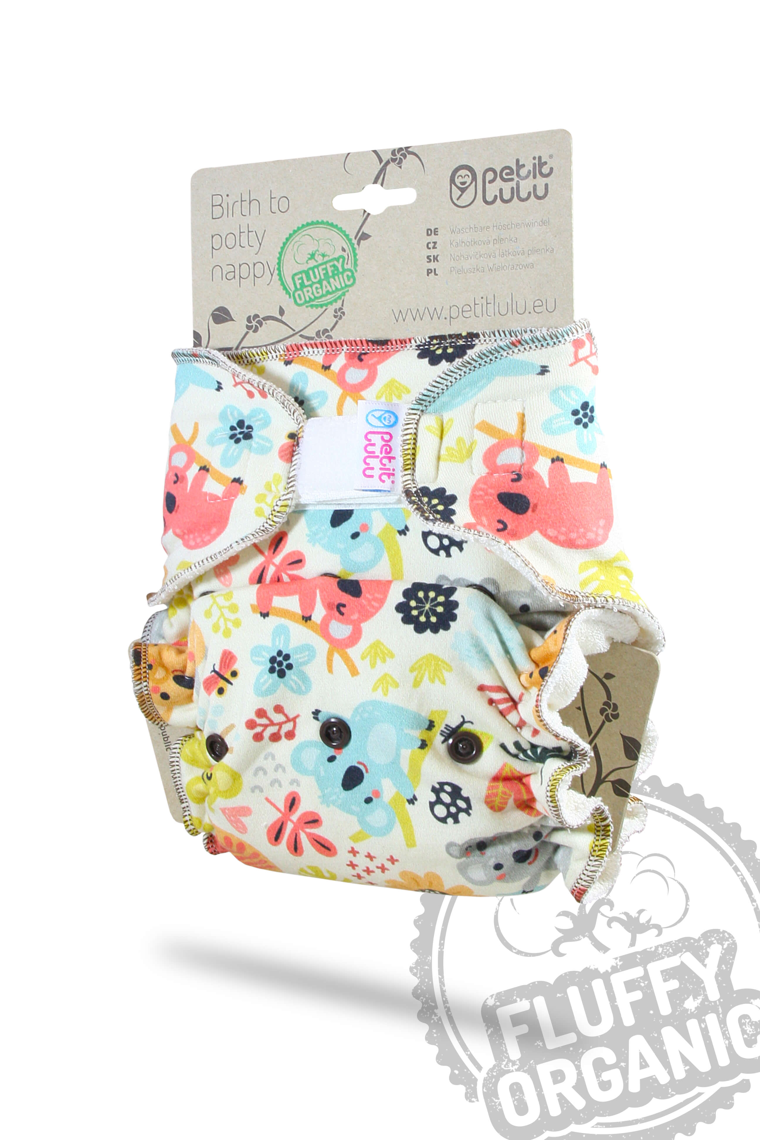 Petit Lulu Maxi Nachtwindel Fluffy Organic mit Klettverschluss