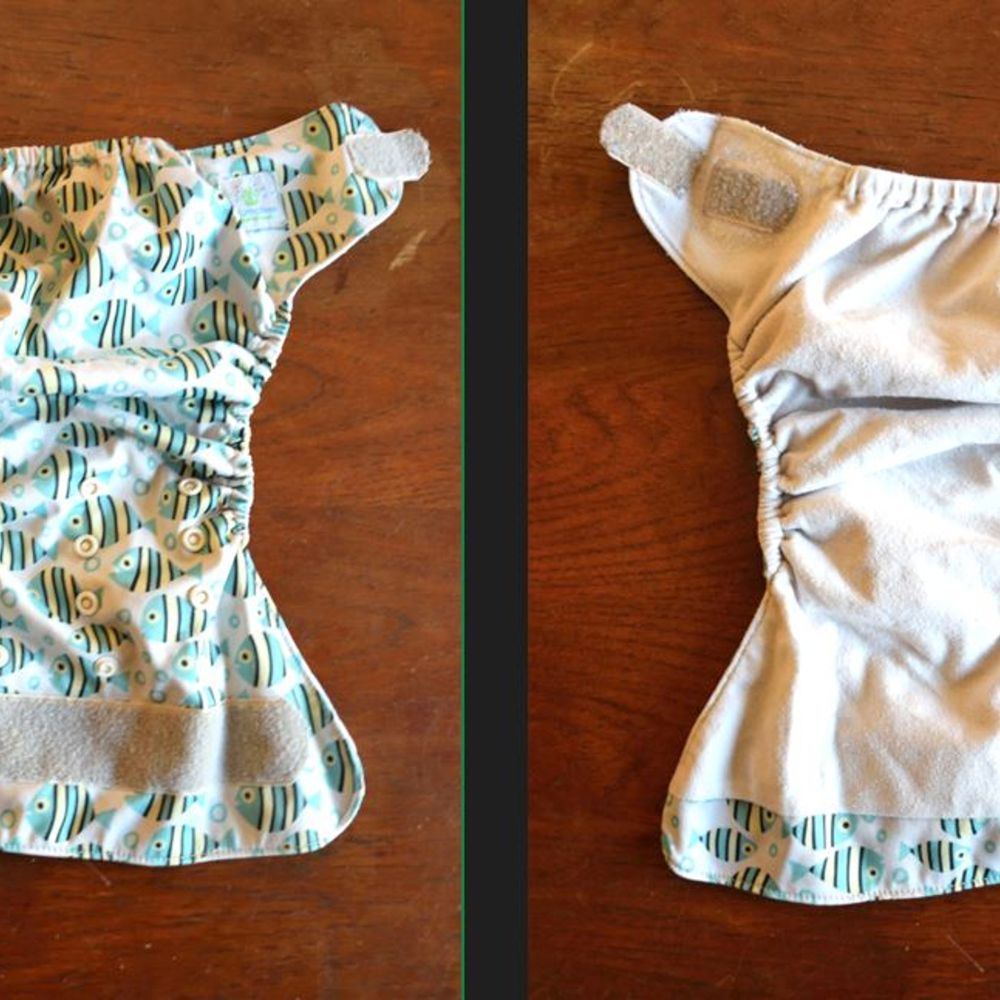 Pocketwindel von Blümchen mit Klettverschluss