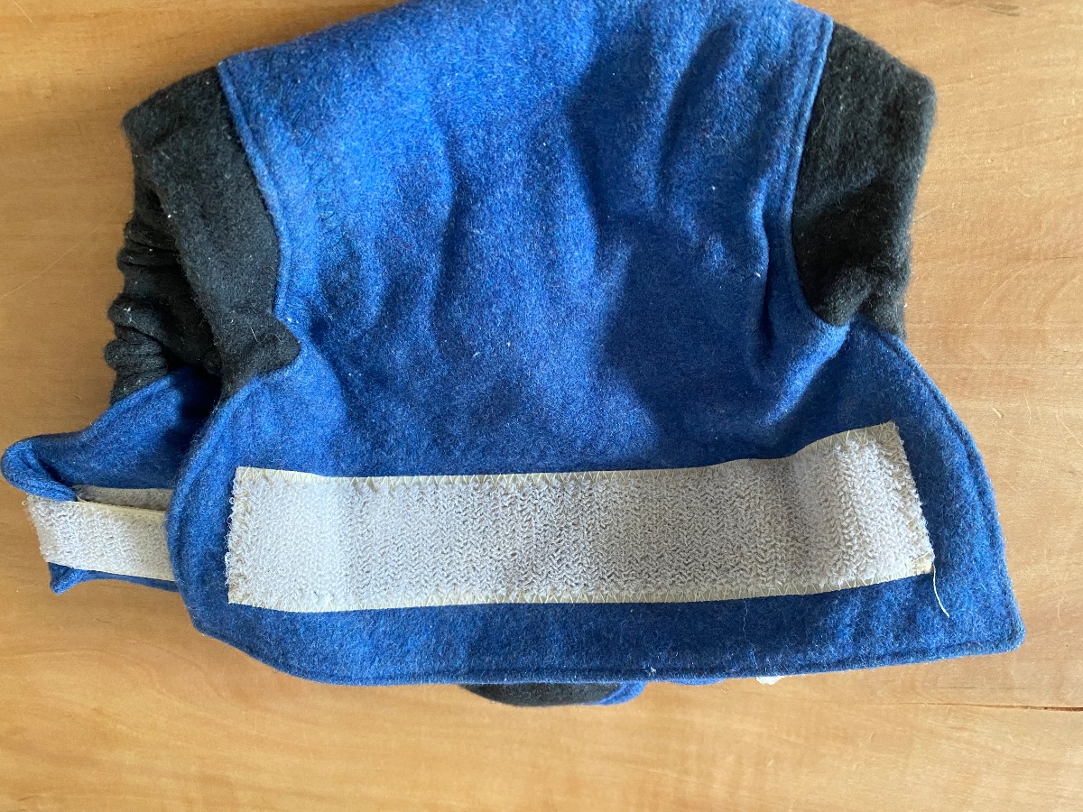 HUDA Wollklett Überhose L blau