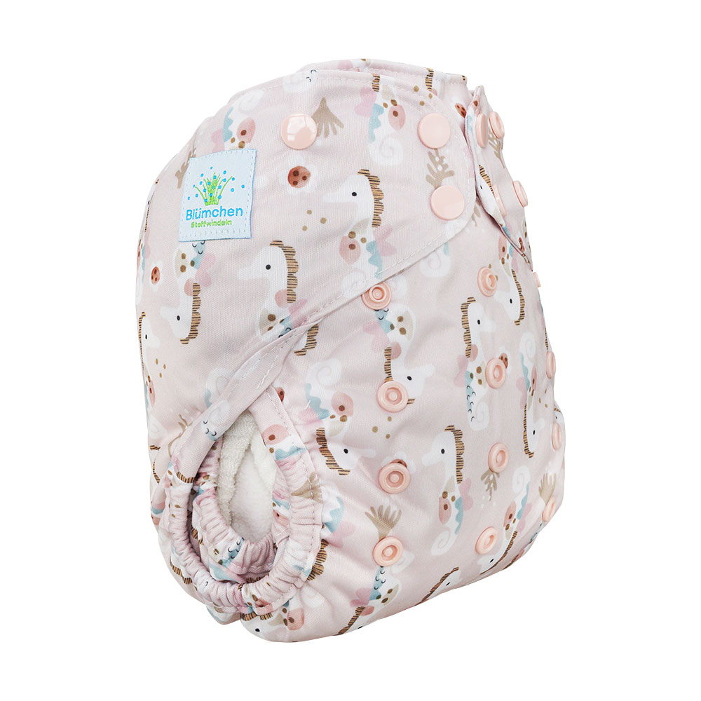 Blümchen Überhose One Size mit Druckknöpfen