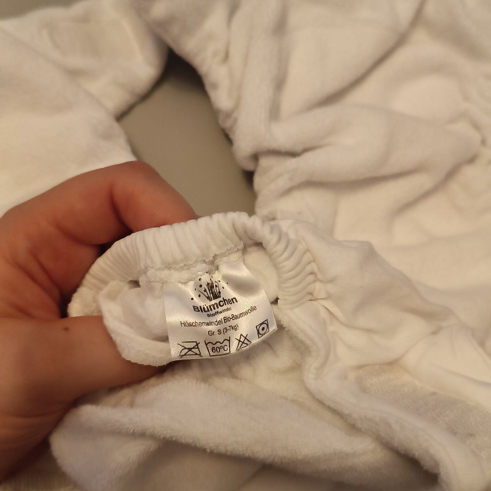 Nacht-Set Blümchen Höschenwindeln 3-7kg , Disana Wollüberhosen 62-80