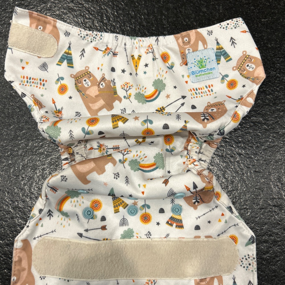 Blümchen Überhose Newborn mit Klettverschluss