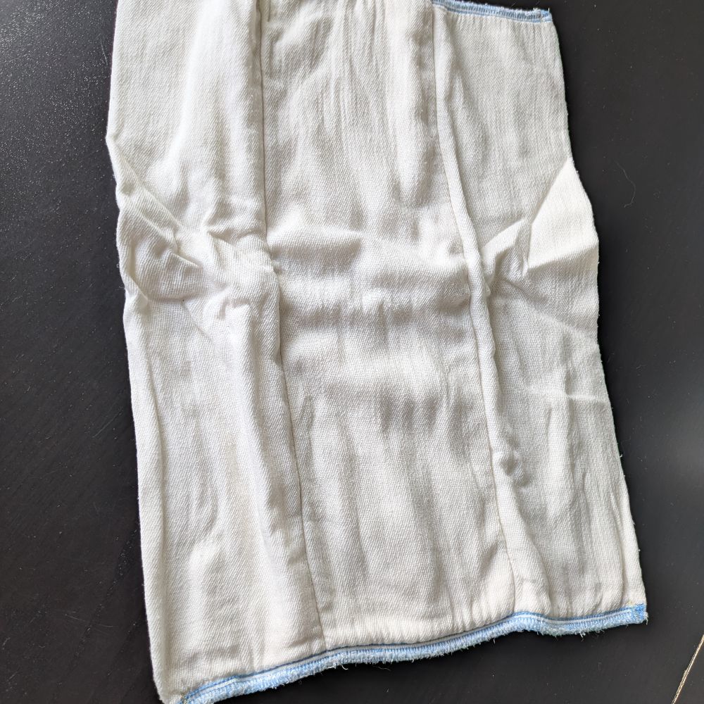 Blümchen Prefolds Blauer Saum
