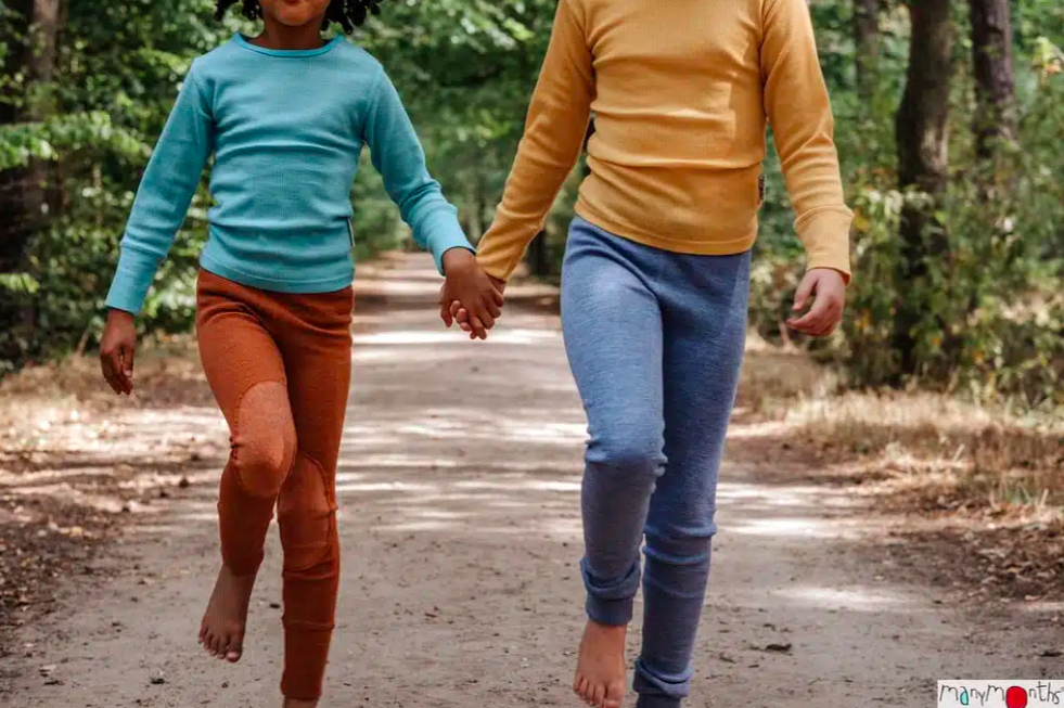 ManyMonths Woll-Leggings mit Knieflicken