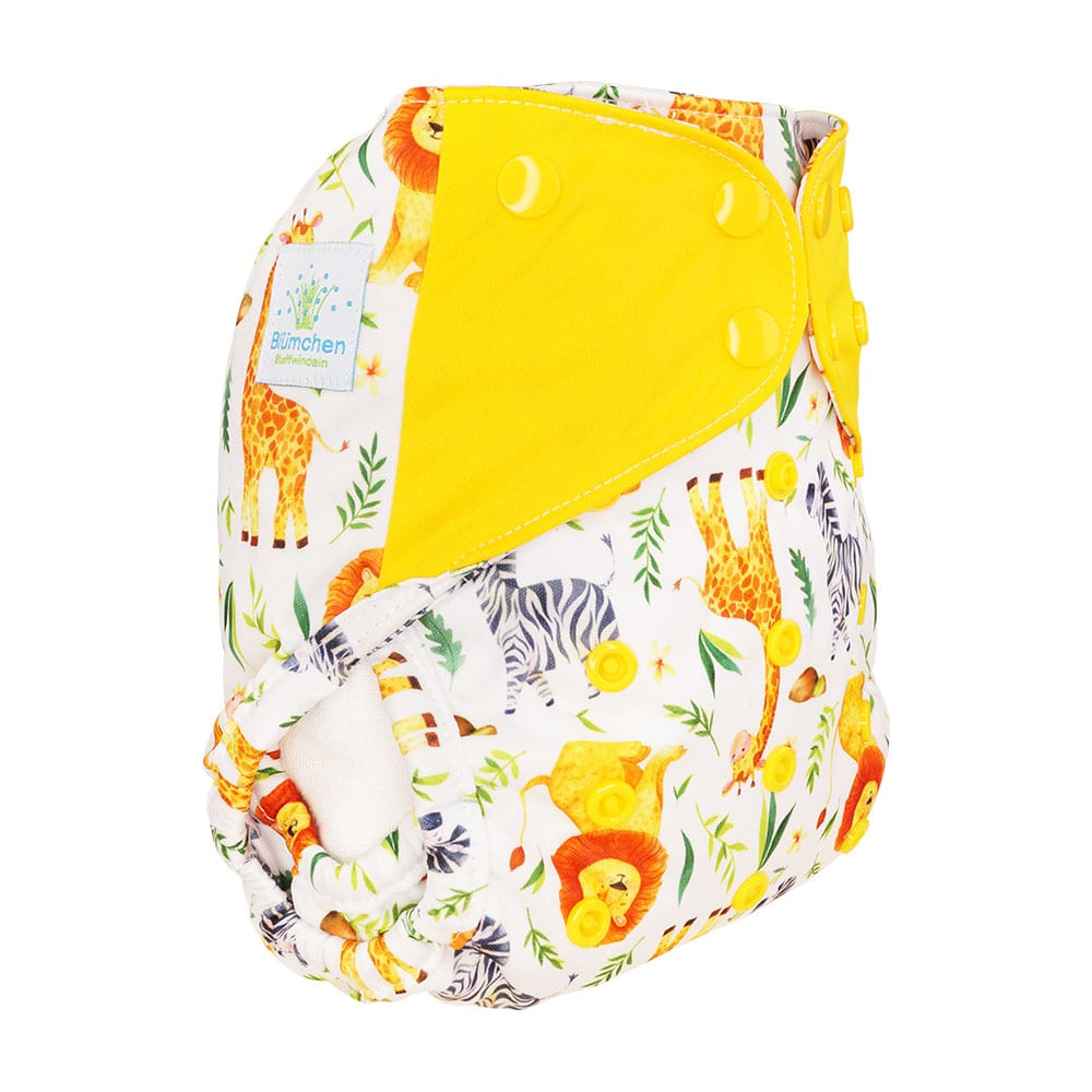 Blümchen Überhose One Size mit Druckknöpfen