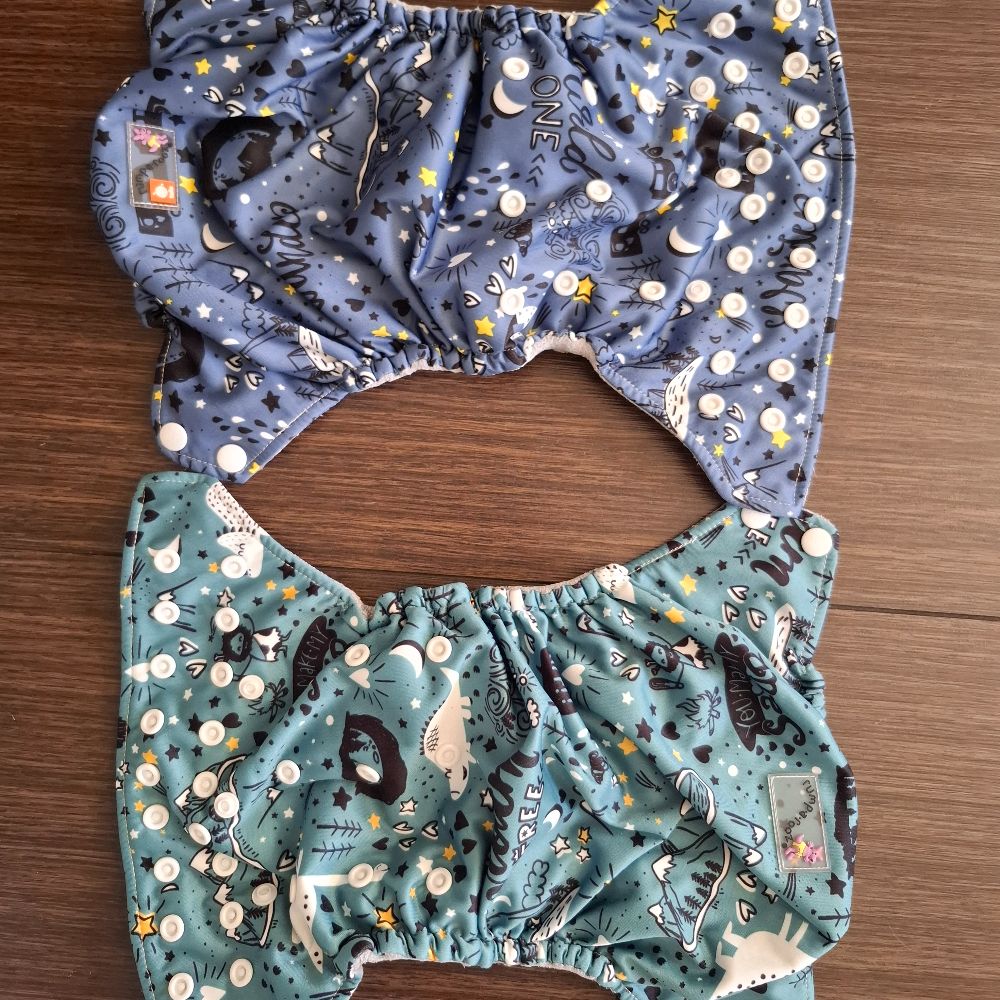 2 Rumparooz Pocketwindeln mit original Saugeinlagen