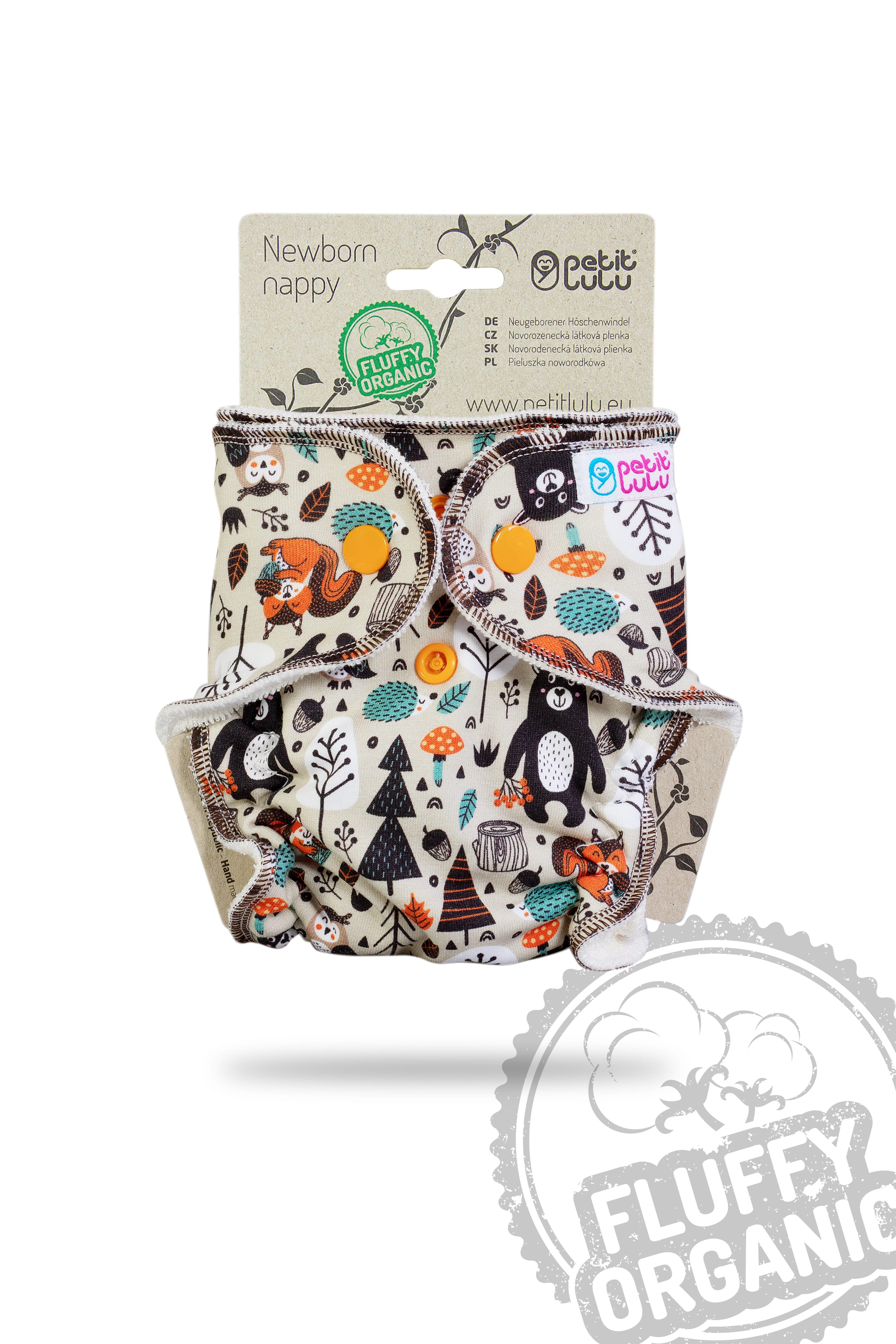 Petit Lulu Höschenwindel Newborn Fluffy Organic mit Druckknöpfen