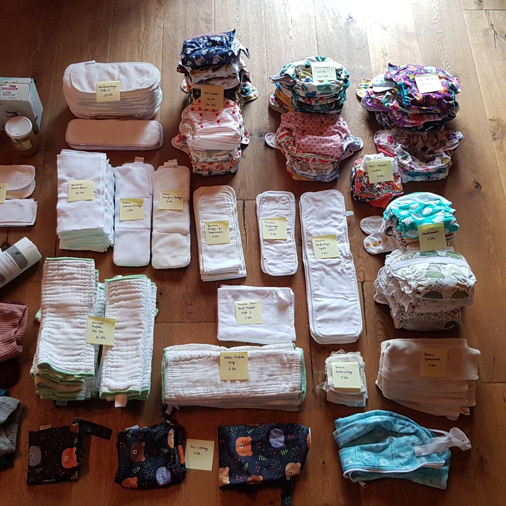 Stoffwindel Set Inkl. Zubehör Komplett Paket Pocket AIO PUL Wolle