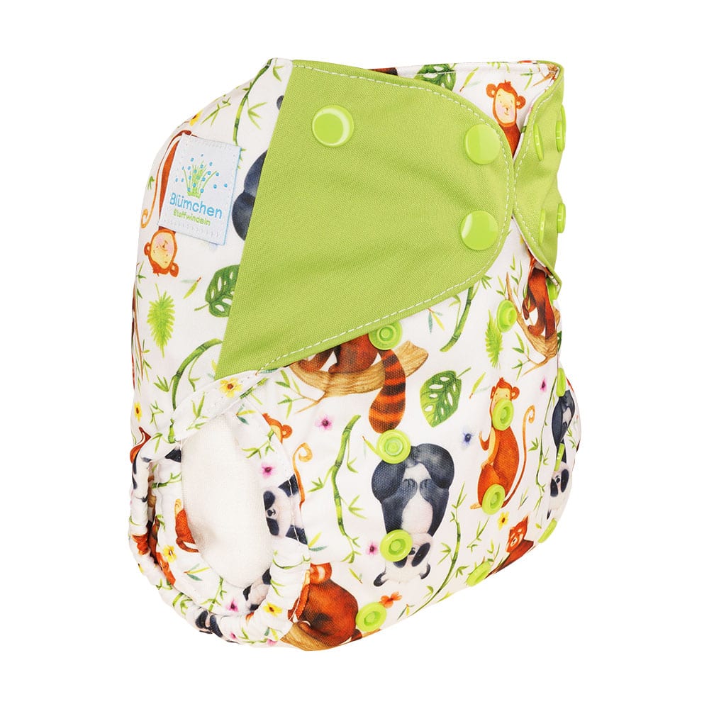 Blümchen Überhose One Size mit Druckknöpfen