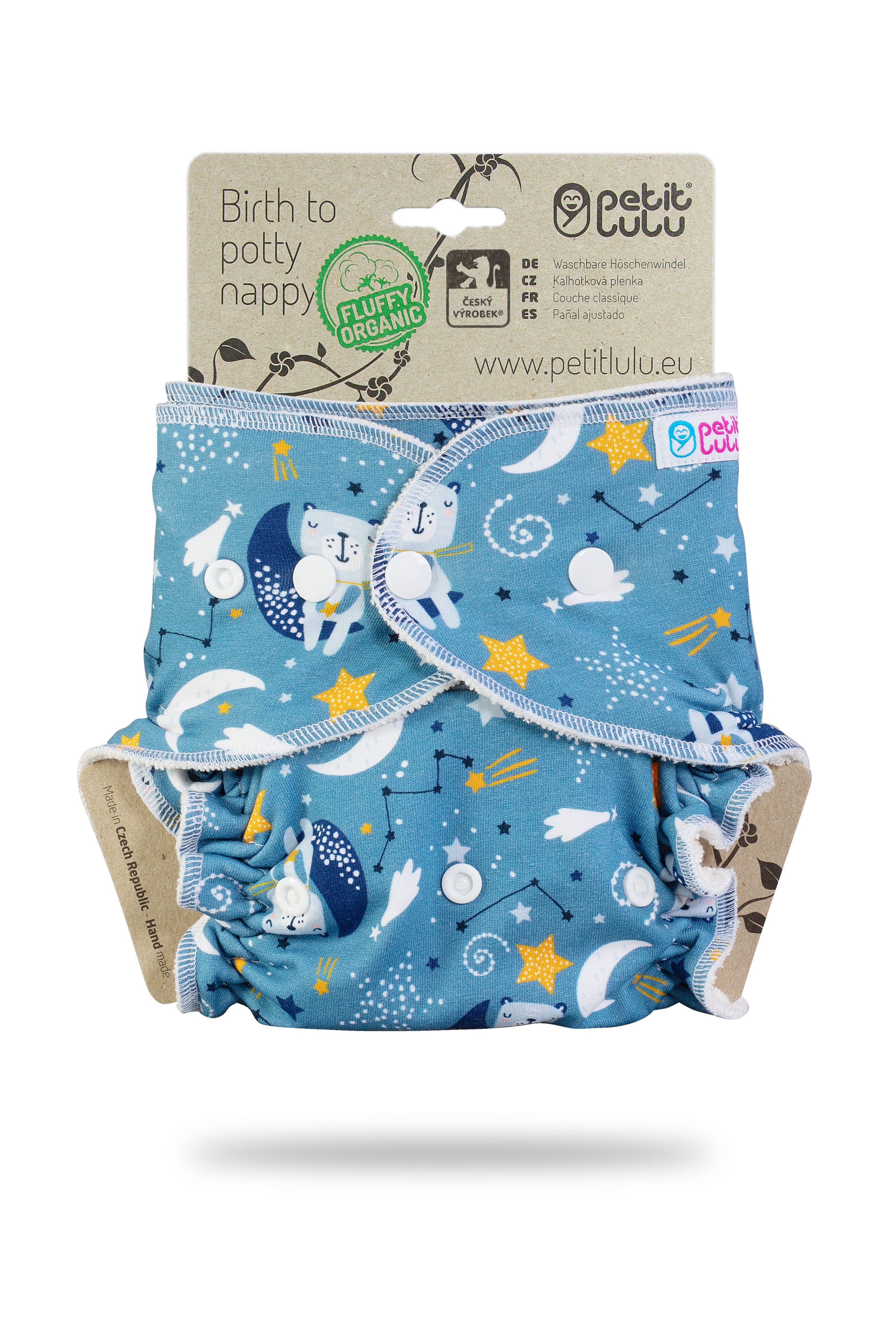 Petit Lulu Höschenwindel Fluffy Organic One Size mit Druckknöpfen