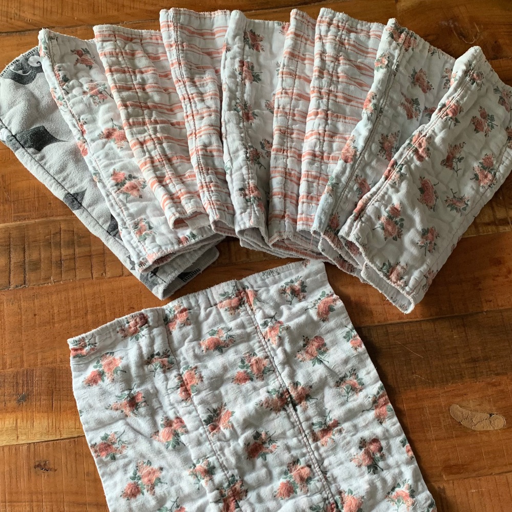 Selbstgenähte Prefolds Baumwolle