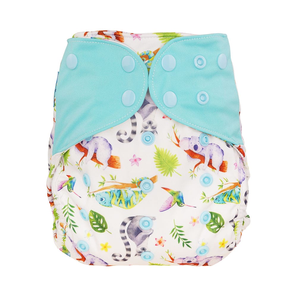 Blümchen Überhose One Size mit Druckknöpfen