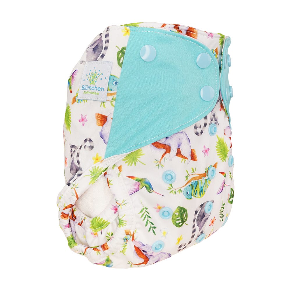 Blümchen Überhose One Size mit Druckknöpfen