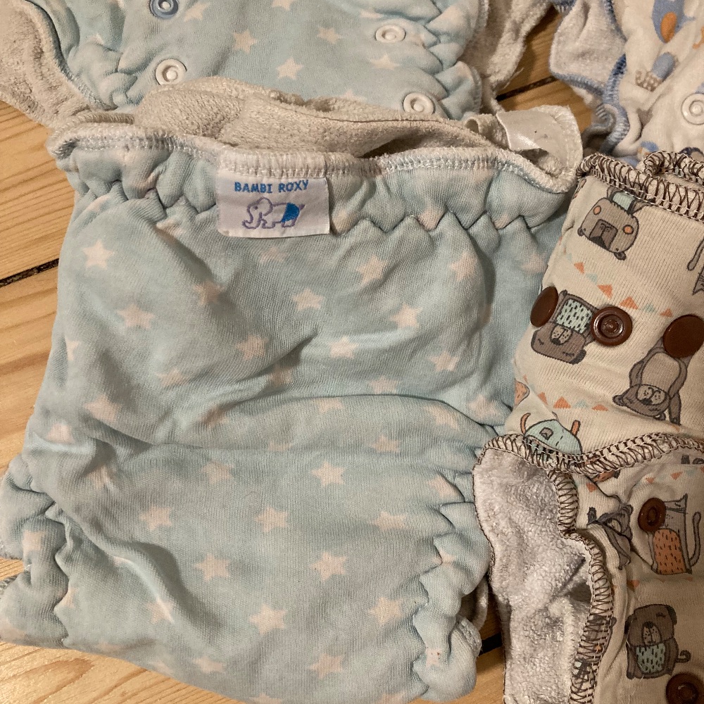 4 Stoffwindeln- Bambi Roxy, Petit Lulu,Anavy