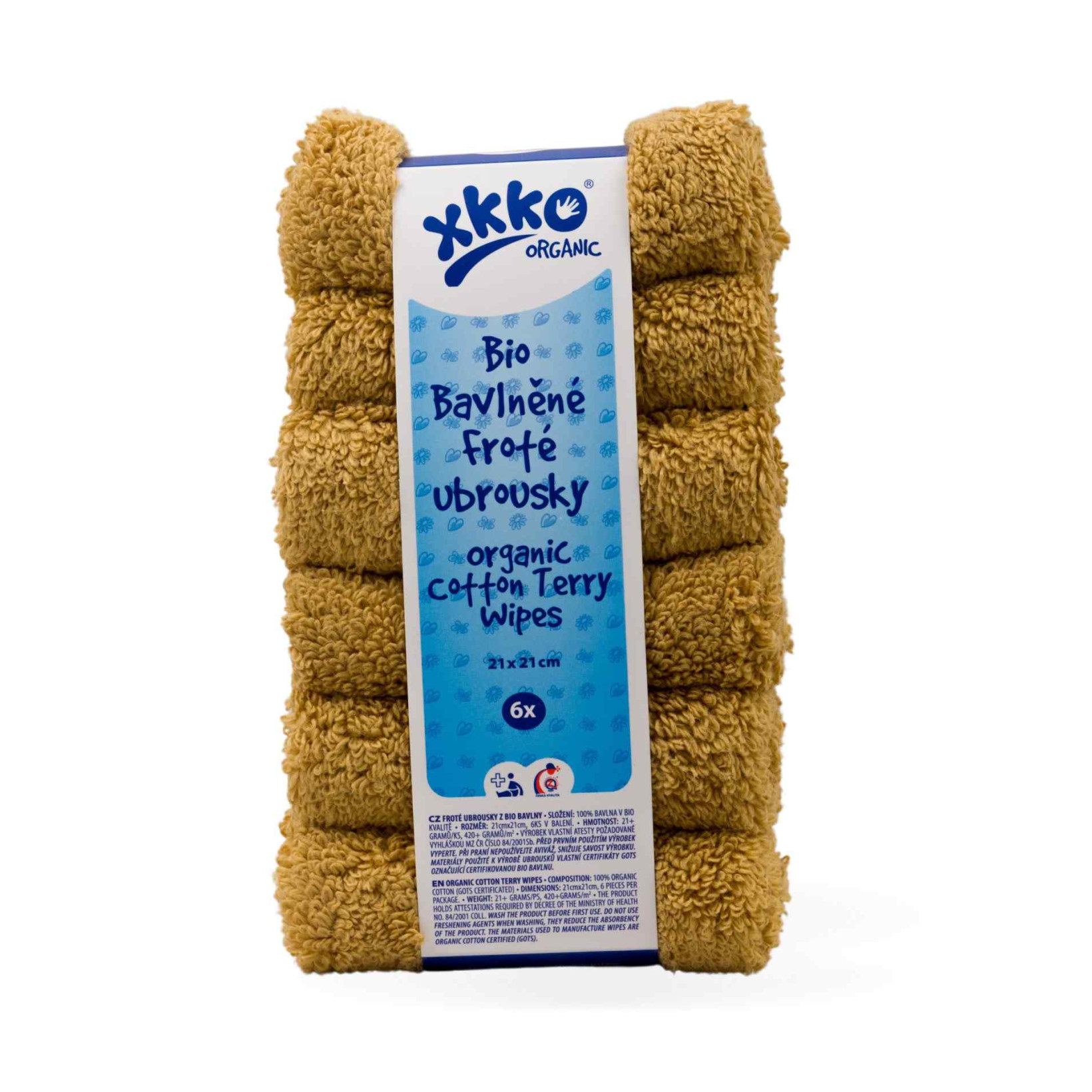 XKKO Waschlappen 100% Bio-Baumwollfrottee 6 Stück