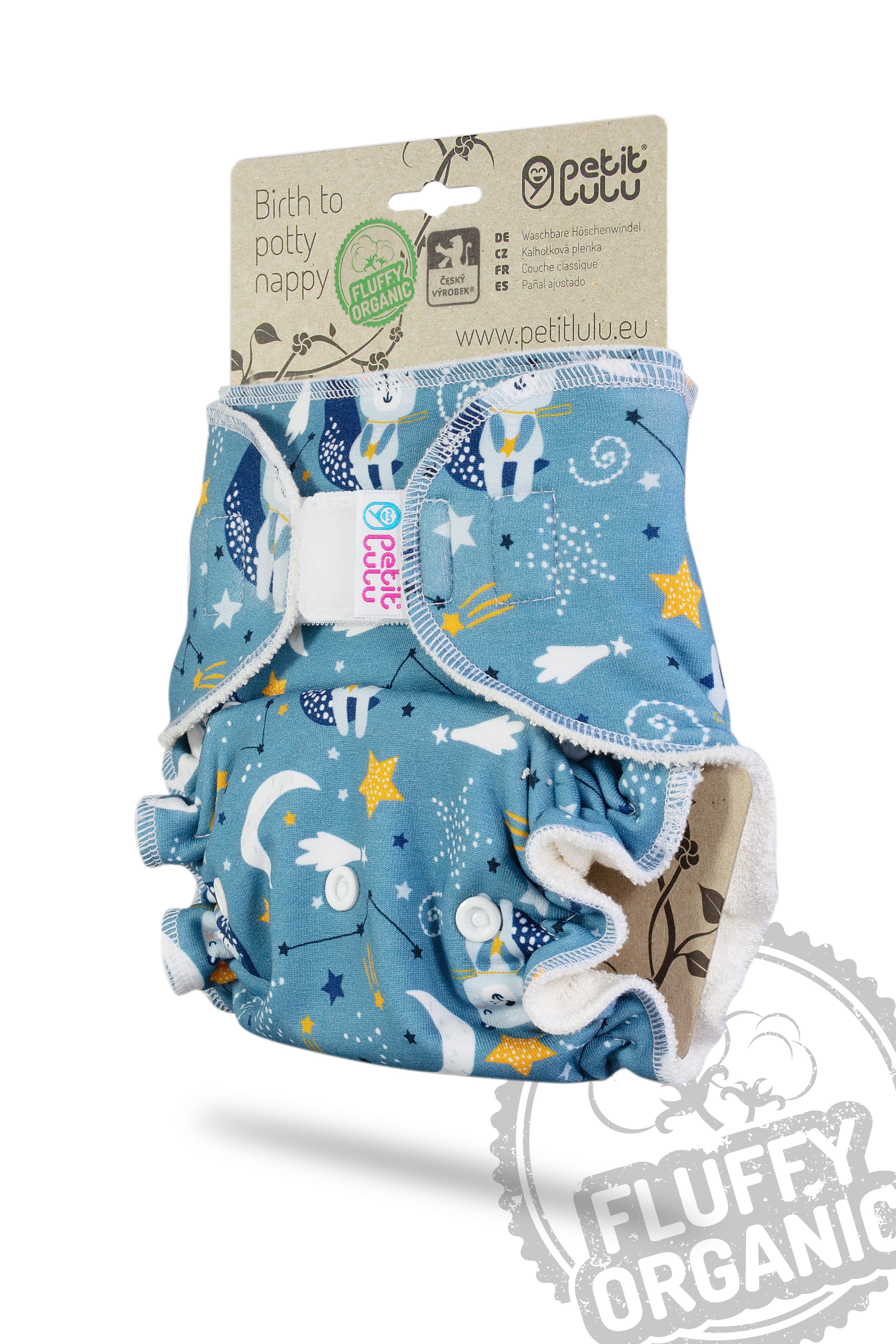 Petit Lulu Höschenwindel Fluffy Organic One Size mit Klettverschluss