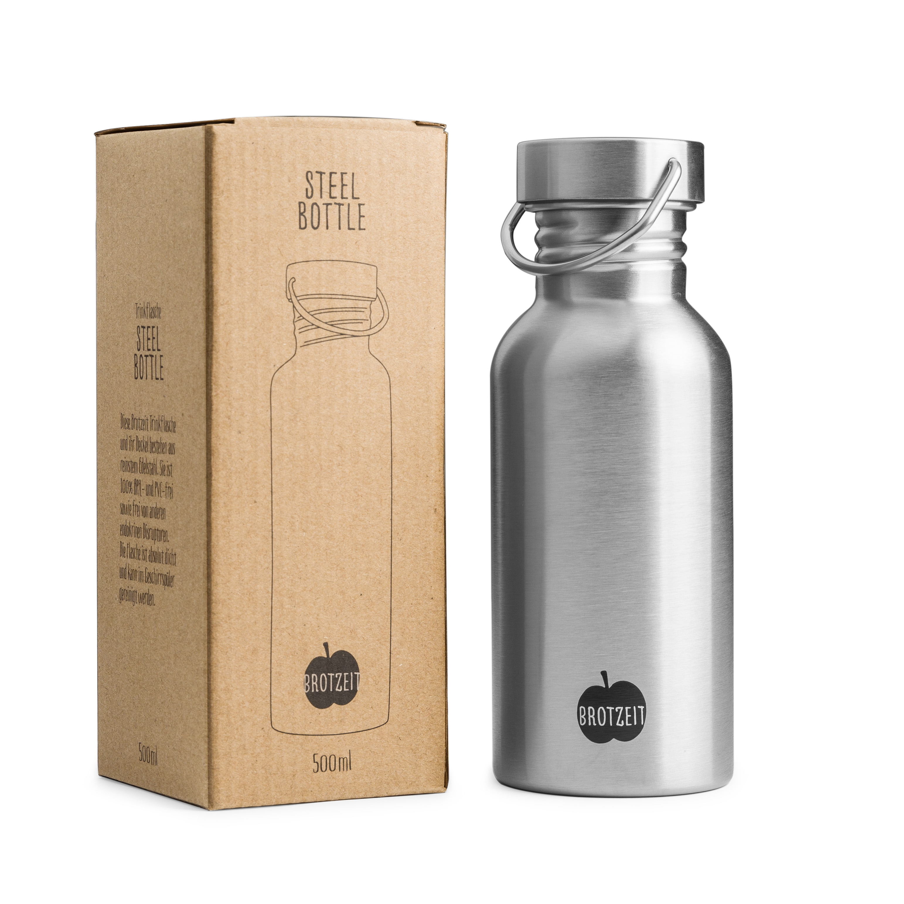 Brotzeit Trinkflasche Edelstahl