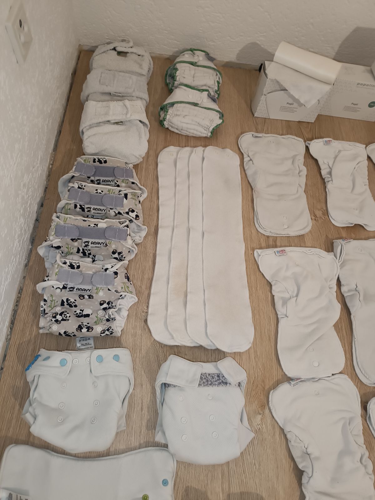 Stoffwindelset xxl Petit lulu Mommy Mouse Pul Höschenwindeln Fleece Wetbags