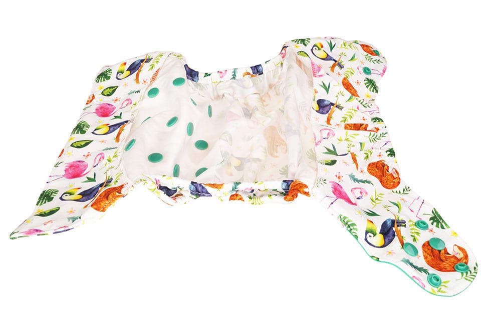 Blümchen Überhose One Size mit Druckknöpfen
