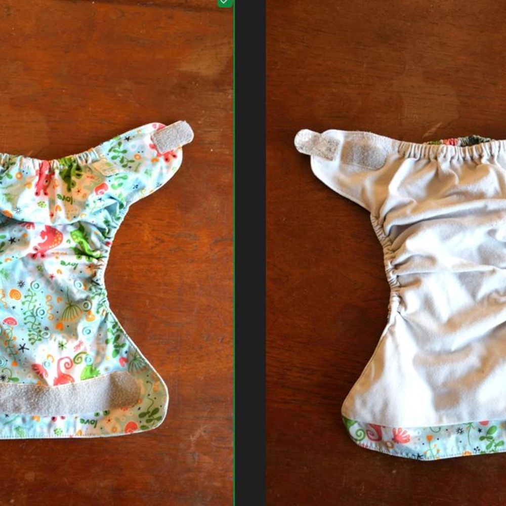 Pocketwindel von Blümchen mit Klettverschluss