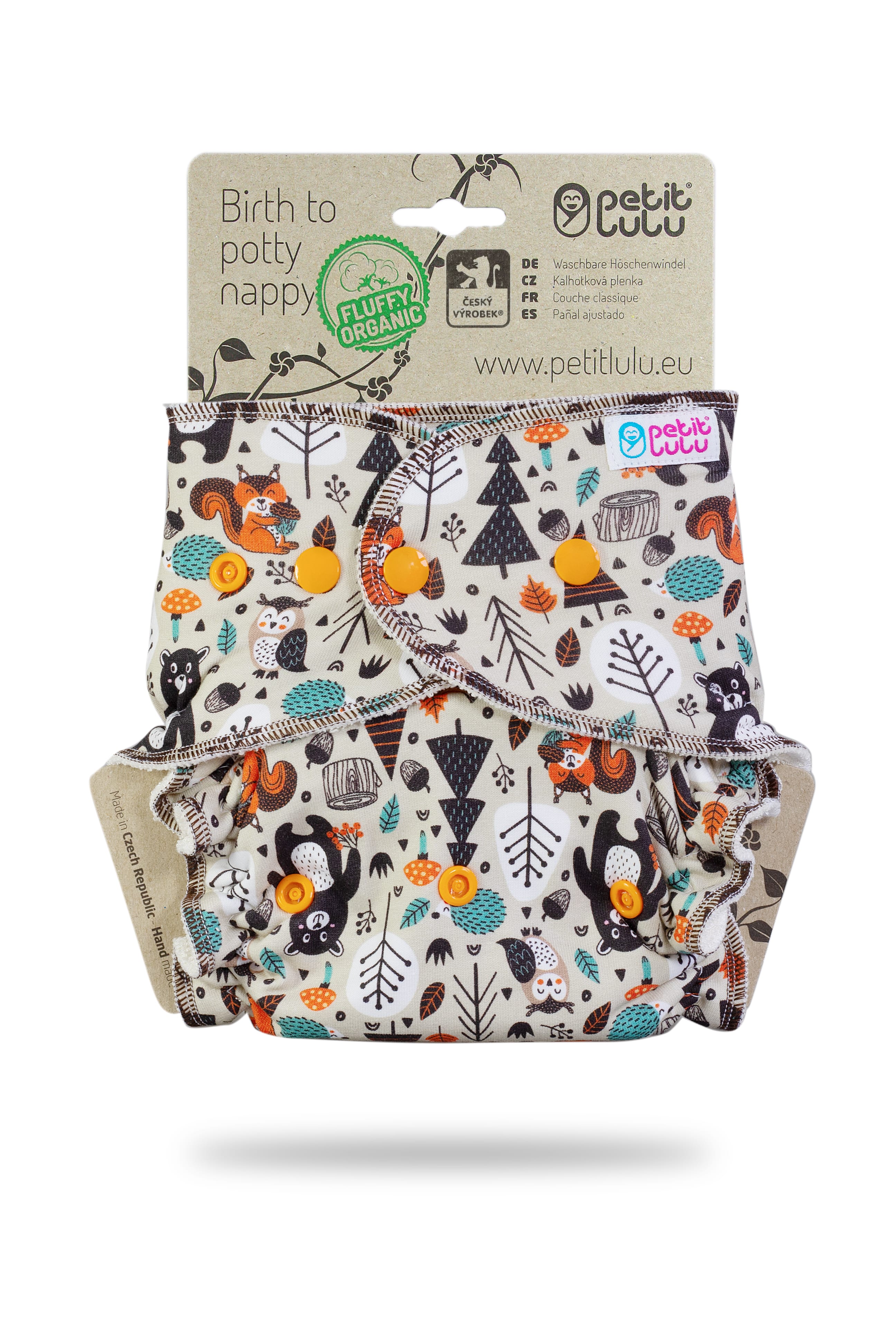 Petit Lulu Höschenwindel Fluffy Organic One Size mit Druckknöpfen