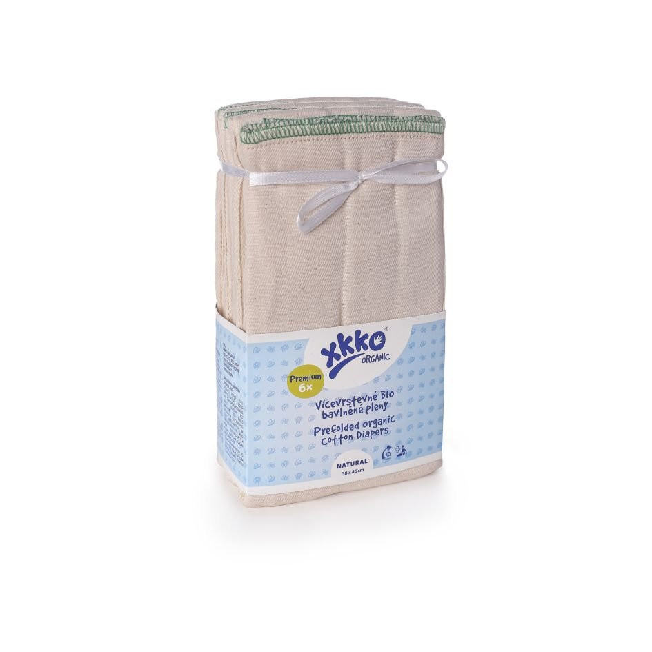 XKKO Prefolds Bio-Baumwolle 6 Stück