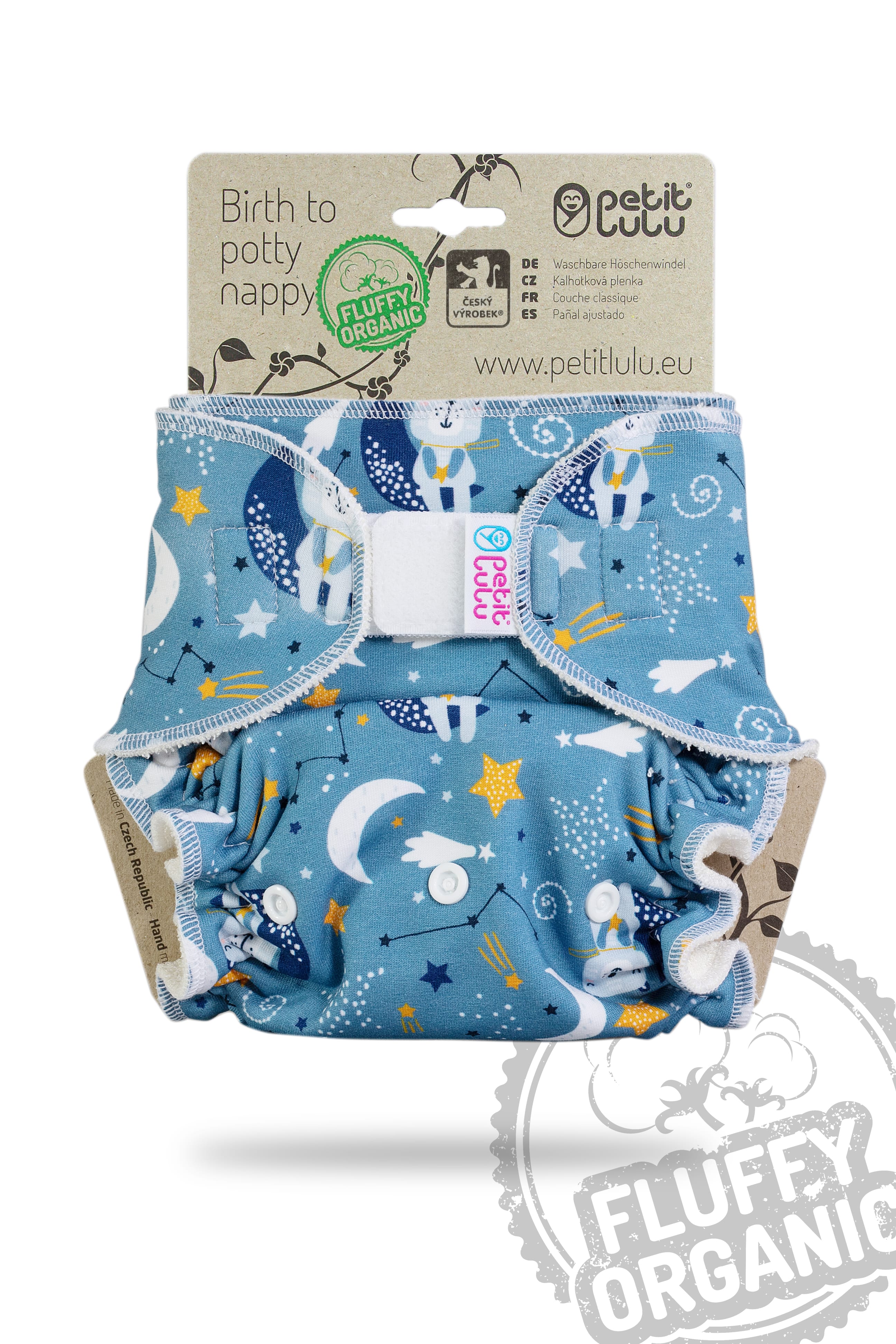 Petit Lulu Maxi Nachtwindel Fluffy Organic mit Klettverschluss