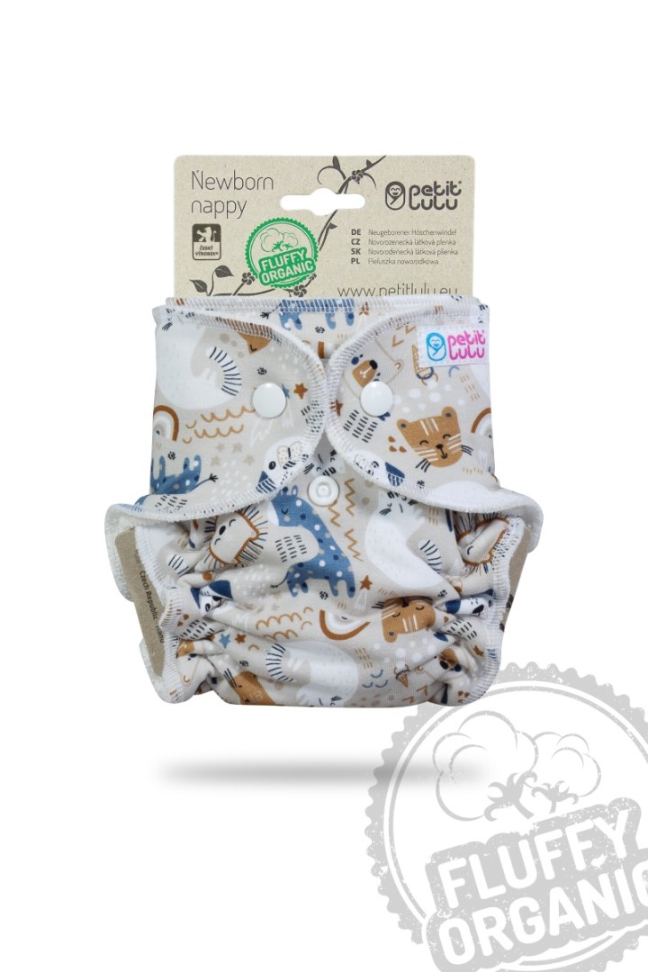 Petit Lulu Höschenwindel Newborn Fluffy Organic mit Druckknöpfen
