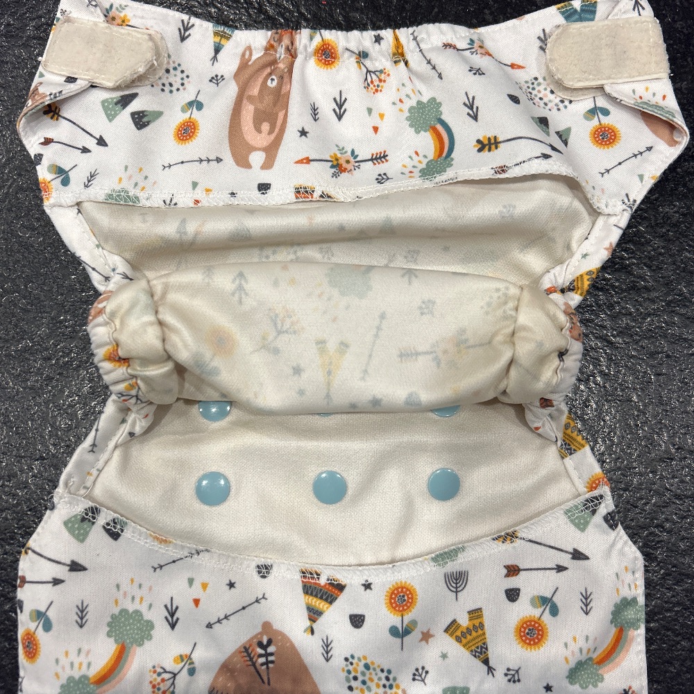 Blümchen Überhose Newborn mit Klettverschluss