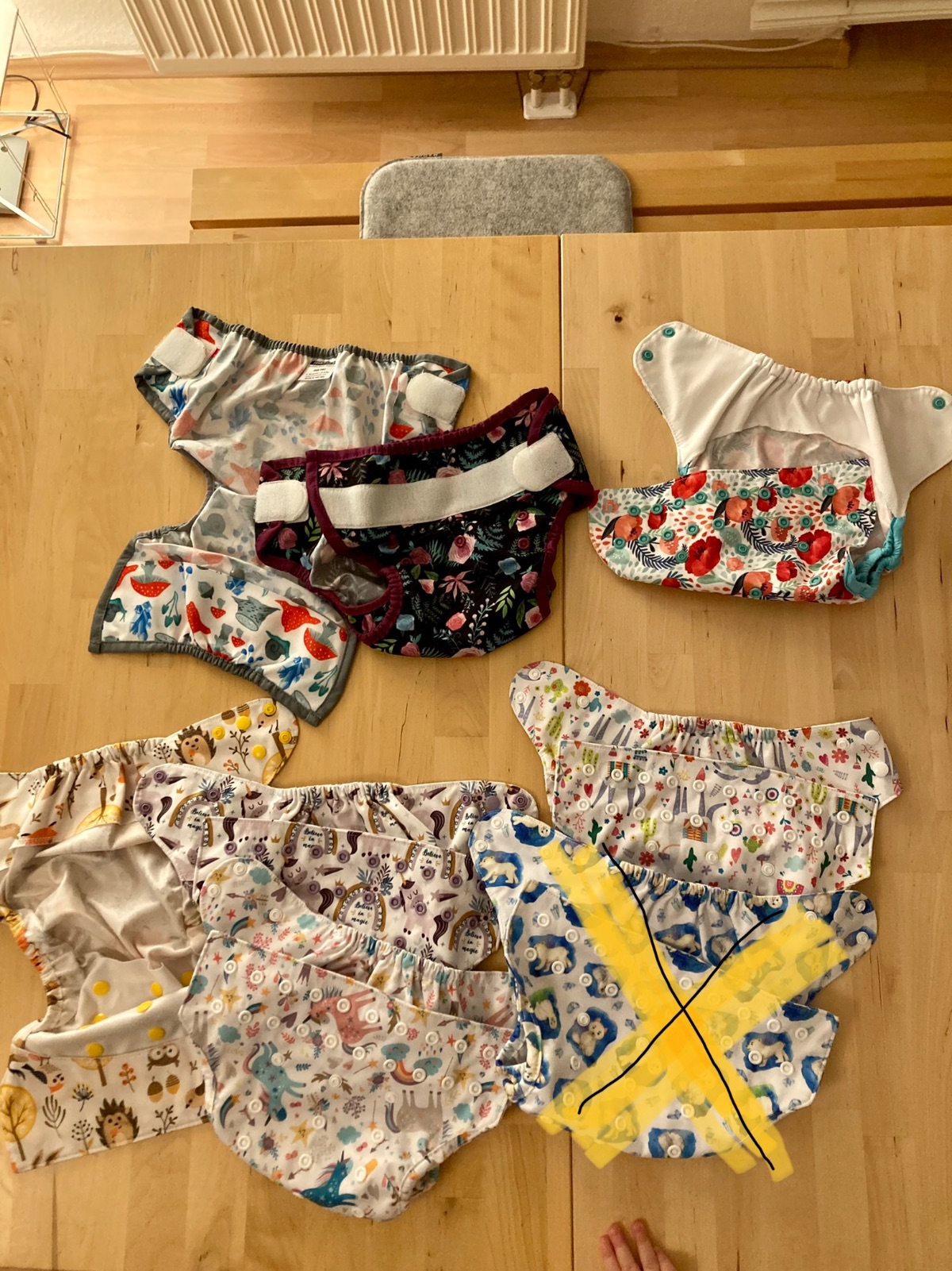 Stoffwindelpaket PUL Überhosen Blümchen Thirsties Blueberry Capri