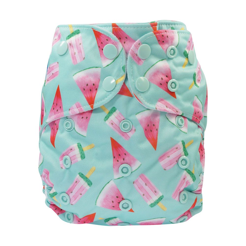 Blümchen Taschenwindel Hüllen One Size (Druckknöpfe) ohne Saugeinlage