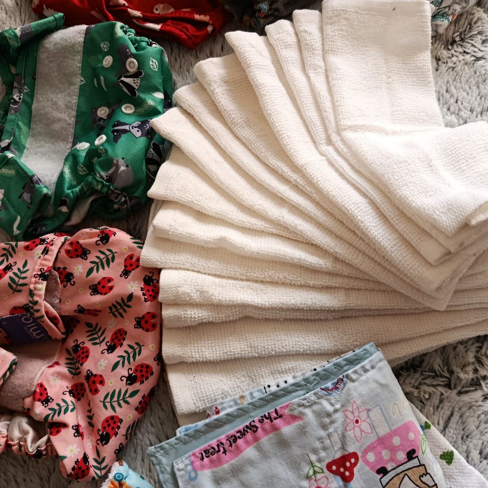 Stoffwindelpaket Newborn Überhosen Einlagen plus Extras