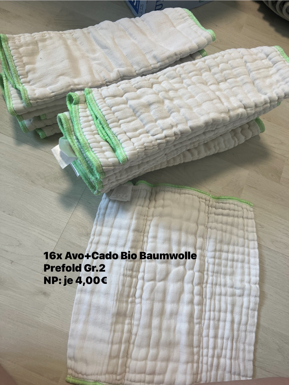 Set aus Überhosen, Prefolds und Einlagen